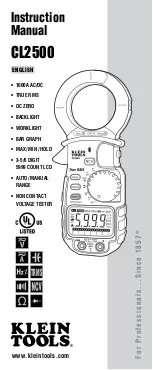 Предварительный просмотр 1 страницы Klein Tools CL2500 Instruction Manual