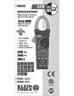 Klein Tools CL312 Instruction Manual предпросмотр