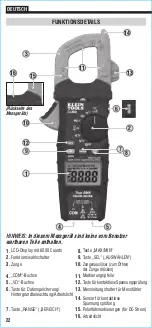 Предварительный просмотр 22 страницы Klein Tools CL800E Instruction Manual