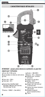 Предварительный просмотр 38 страницы Klein Tools CL800E Instruction Manual