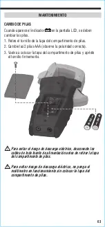 Предварительный просмотр 63 страницы Klein Tools CL800E Instruction Manual