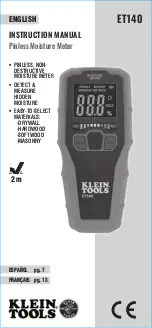 Предварительный просмотр 1 страницы Klein Tools ET140 Instruction Manual