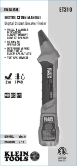 Klein Tools ET310 Instruction Manual preview