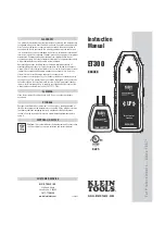 Preview for 1 page of Klein Tools KLET300 Instruction Manual