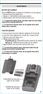 Preview for 15 page of Klein Tools MM420 Instruction Manual