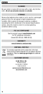 Preview for 16 page of Klein Tools MM420 Instruction Manual