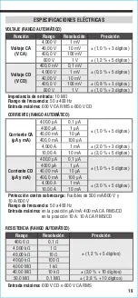 Предварительный просмотр 19 страницы Klein Tools MM420 Instruction Manual