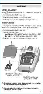 Preview for 17 page of Klein Tools MM700 Instruction Manual