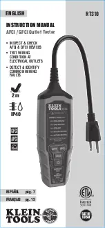 Klein Tools RT310 Instruction Manual preview