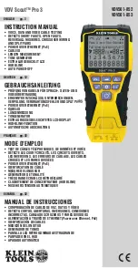 Preview for 1 page of Klein Tools VDV Scout Pro 3 Instruction Manual