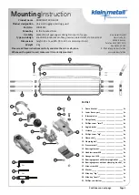 kleinmetall ROADMASTER DELUXE Mounting Instruction preview