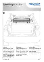 Preview for 5 page of kleinmetall ROADMASTER DELUXE Mounting Instruction