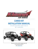 Preview for 1 page of Kleinn Air Horns CANX3-KIT Installation Manual