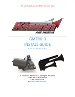 Preview for 1 page of Kleinn Air Horns GMTRK-3 Install Manual