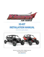 Preview for 1 page of Kleinn Air Horns X3-KIT Installation Manual