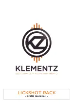 Preview for 1 page of Klementz Lickshot Rack User Manual