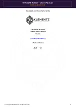 Preview for 12 page of Klementz SYNARE RACK User Manual