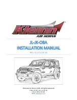 Preview for 1 page of Klenn Air Horns JL-JK-OBA Installation Manual