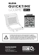 Предварительный просмотр 20 страницы KLEVA QUICKTIME GOURMET GRILL User Manual