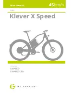 Klever X SPEED User Manual preview