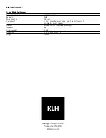 Предварительный просмотр 4 страницы KLH ALBANY II Connecting Manual