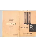 KLH Nine Instruction Manual предпросмотр