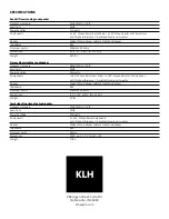 Предварительный просмотр 4 страницы KLH QUINCY Manual