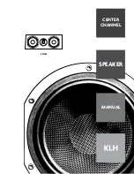 KLH Story Centre Channel Speaker Manual preview