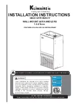 Preview for 1 page of Klimaire ARAM W Series Installation Instructions Manual