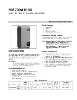 Preview for 2 page of Klimaire HM700 Series Installation Instructions Manual