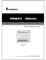 Предварительный просмотр 1 страницы Klimaire KFIM 012 Owner'S Manual