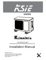 Предварительный просмотр 1 страницы Klimaire ksie series Installation Manual