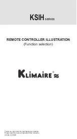 Klimaire KSIH Series Manual предпросмотр