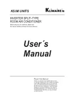 Klimaire KSIM UNITS User Manual предпросмотр