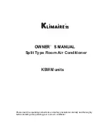 Предварительный просмотр 1 страницы Klimaire KSWM Owner'S Manual