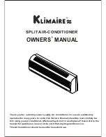 Klimare SPLIT AIR-CONDITIONER Owner'S Manual предпросмотр