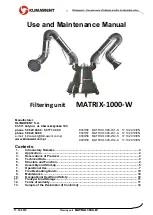 Предварительный просмотр 1 страницы Klimawent 800O56 Use And Maintenance Manual