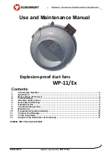 Preview for 1 page of Klimawent WP-11/Ex Use And Maintenance Manual