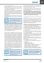 Preview for 147 page of Klimor EVO - H Operation And Maintenance Manual