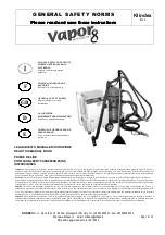 Preview for 1 page of KLINDEX Vapor 8 PROFESSIONAL General Safety Norms