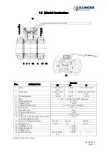 Preview for 12 page of KLINGER BALLOSTAR KHA Standard Operation Manual