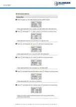 Preview for 6 page of KLINGER E-ST Operation Manual