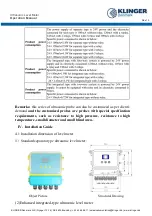 Предварительный просмотр 10 страницы KLINGER ULM Operation Manual