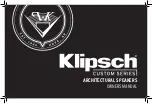 Предварительный просмотр 1 страницы Klipsch 1068522 Owner'S Manual