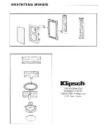 Предварительный просмотр 5 страницы Klipsch CDT SERIES Owner'S Manual