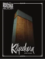 Klipsch HERIGATE Klipschorn Owner'S Manual предпросмотр