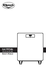 Klipsch Icon VW-150 Owner'S Manual preview