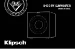 Предварительный просмотр 1 страницы Klipsch K-100SW Owner'S Manual