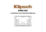 Klipsch KMC1SU Installation And Operation Manual preview