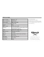 Предварительный просмотр 11 страницы Klipsch KPT-1802-HLS Owner'S Manual